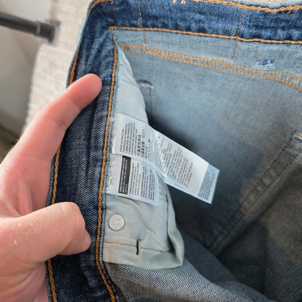 Levis 505 Regular Fit Straight Leg Stretch Blue Jeans Mens‎ 38x30 New NWT